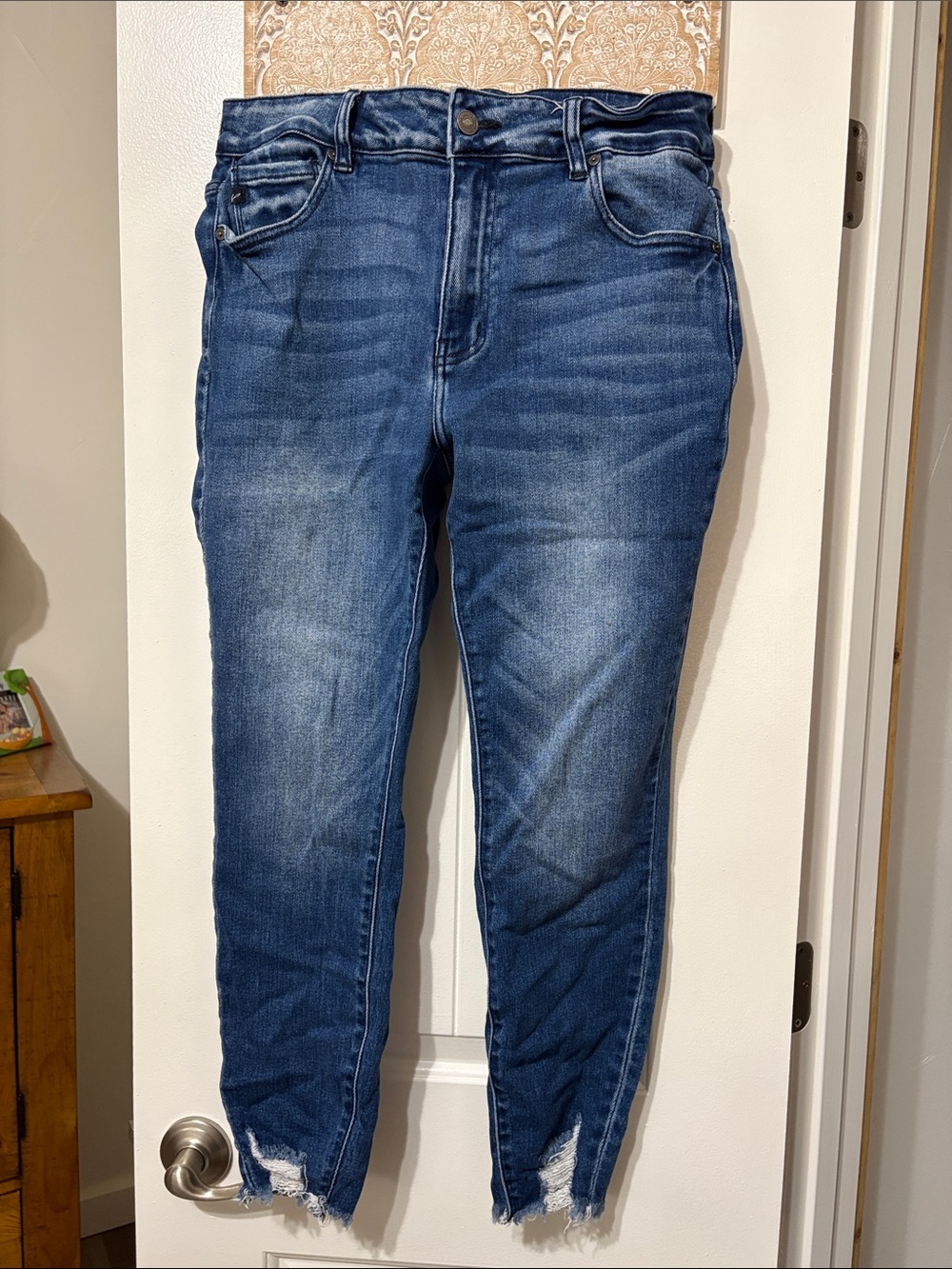 KanCan Distressed Dark Blue Ankle Jeans